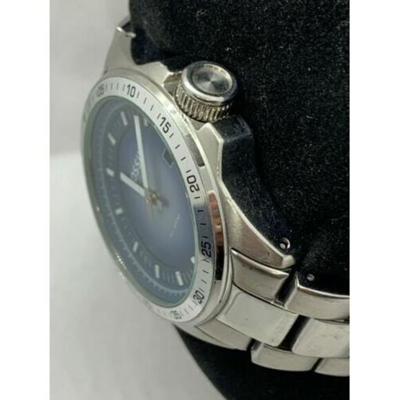 Fossil AM4369 Men's Watch Blue Dial Stainless Steel Silver 40mm Case Quartz D725 - Picture 3 of 9